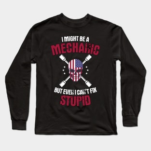 Patriotic Mechanic Diesel Mechanic Gift Idea Long Sleeve T-Shirt